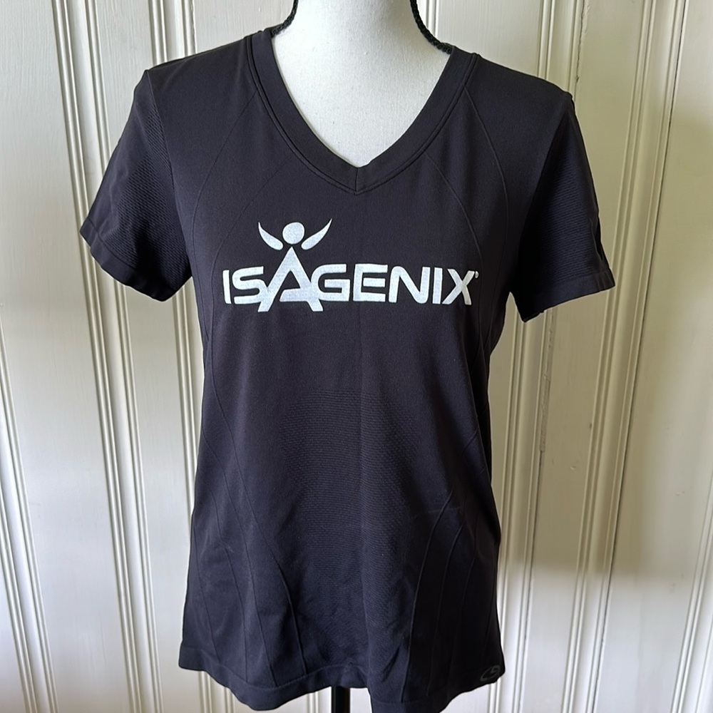 Isagenix Short Sleeve Shirt Black Size M